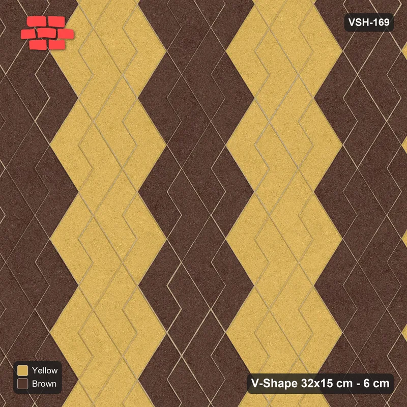 Interlock (Pasco) 32x15 cm · VSH-169 · Turned V zigzag rows, 2-course chevron bands, kerbed · Top view Interlock (Pasco) 32x15 cm · VSH-169 · Turned V zigzag rows, 2-course chevron bands, kerbed · Top view