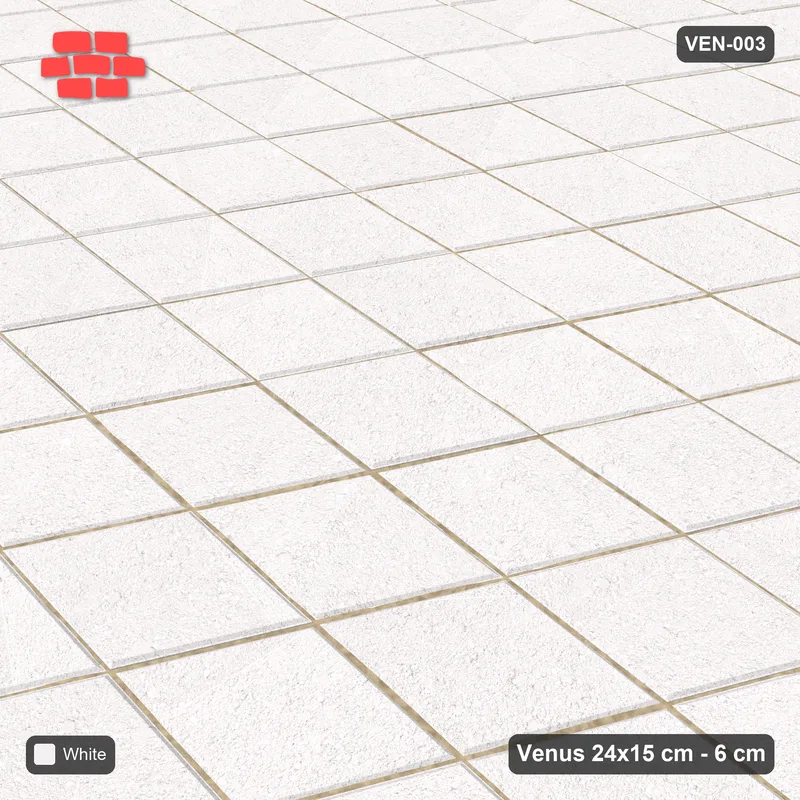 Interlock (Pasco) 24x15 cm · VEN-003 · Plain native interlock, turned 30 deg, kerb frame · Side view Interlock (Pasco) 24x15 cm · VEN-003 · Plain native interlock, turned 30 deg, kerb frame · Side view