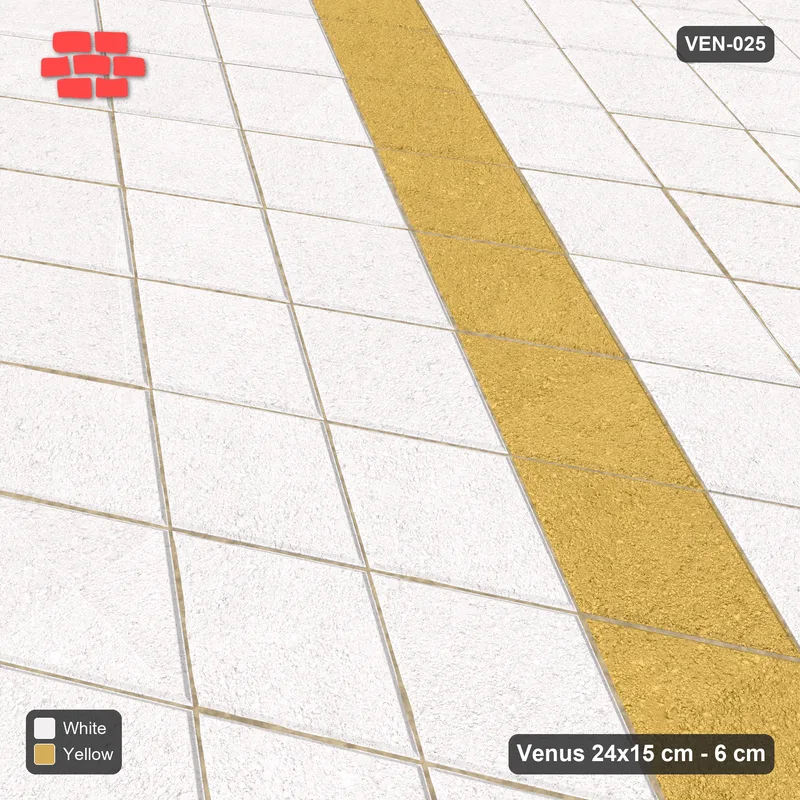 Interlock (Pasco) 24x15 cm · VEN-025 · Lattice-axis stripes A, kerb frame · Side view Interlock (Pasco) 24x15 cm · VEN-025 · Lattice-axis stripes A, kerb frame · Side view