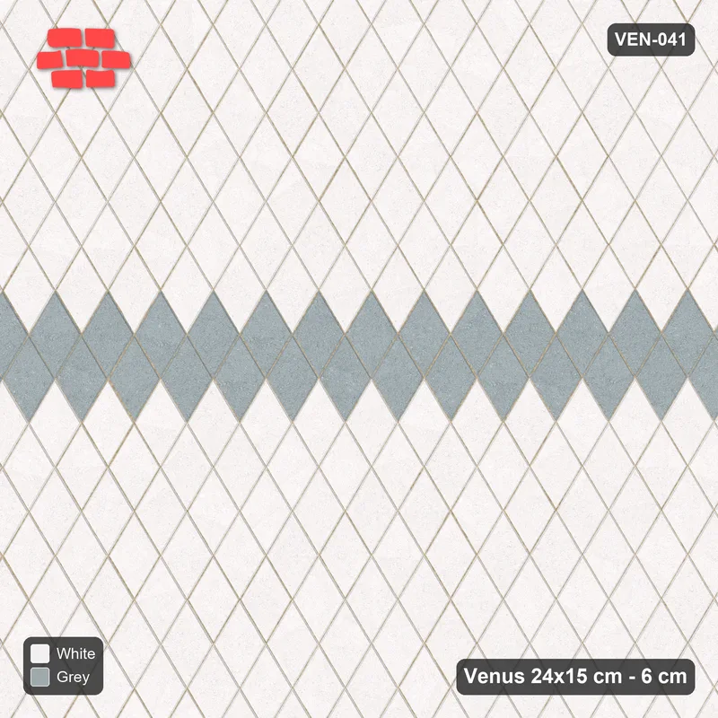 Interlock (Pasco) 24x15 cm · VEN-041 · Central feature band, turned 90 deg · Top view Interlock (Pasco) 24x15 cm · VEN-041 · Central feature band, turned 90 deg · Top view