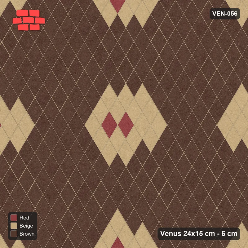 Interlock (Pasco) 24x15 cm · VEN-056 · Diamond medallion field, 120 cm repeat, turned 90 deg · Top view Interlock (Pasco) 24x15 cm · VEN-056 · Diamond medallion field, 120 cm repeat, turned 90 deg · Top view