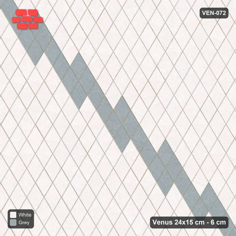 Interlock (Pasco) 24x15 cm · VEN-072 · Diagonal feature band, 20 cm, turned 90 deg · Top view Interlock (Pasco) 24x15 cm · VEN-072 · Diagonal feature band, 20 cm, turned 90 deg · Top view
