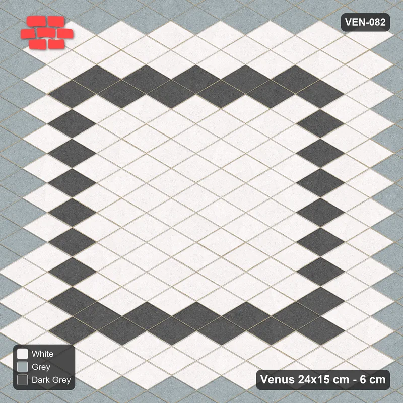 Interlock (Pasco) 24x15 cm · VEN-082 · Double frame border, 12/24/12 cm · Top view Interlock (Pasco) 24x15 cm · VEN-082 · Double frame border, 12/24/12 cm · Top view