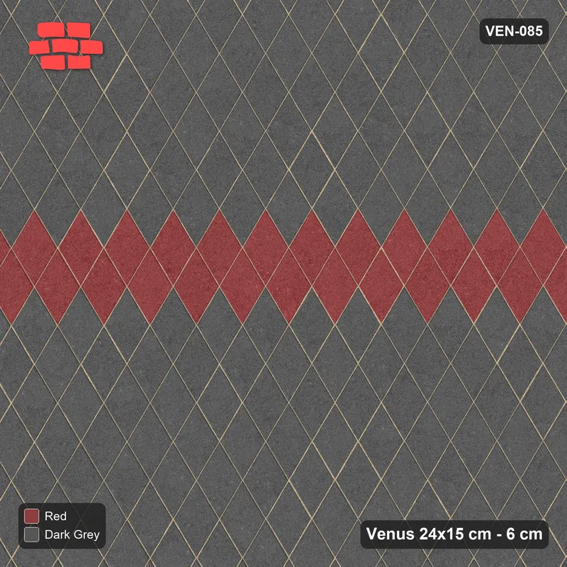 Interlock (Pasco) 24x15 cm · VEN-085 · Central feature band, 24 cm, turned 90 deg, kerb frame · Top view Interlock (Pasco) 24x15 cm · VEN-085 · Central feature band, 24 cm, turned 90 deg, kerb frame · Top view