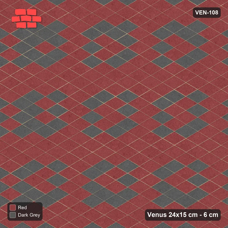 Interlock (Pasco) 24x15 cm · VEN-108 · Square medallion field, 72 cm repeat · Top view Interlock (Pasco) 24x15 cm · VEN-108 · Square medallion field, 72 cm repeat · Top view