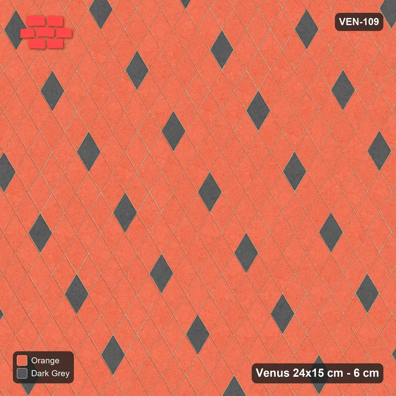 Interlock (Pasco) 24x15 cm · VEN-109 · Spaced accent squares, 3x4 grid, turned 90 deg · Top view Interlock (Pasco) 24x15 cm · VEN-109 · Spaced accent squares, 3x4 grid, turned 90 deg · Top view