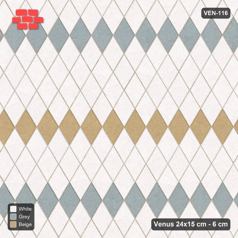 Interlock (Pasco) 24x15 cm · VEN-116 · Triple feature bands, 12 cm, turned 90 deg, kerb frame · Top view Interlock (Pasco) 24x15 cm · VEN-116 · Triple feature bands, 12 cm, turned 90 deg, kerb frame · Top view