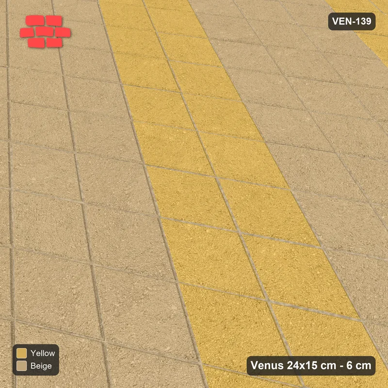 Interlock (Pasco) 24x15 cm · VEN-139 · Lattice stripes A, 5/2, kerb frame · Side view Interlock (Pasco) 24x15 cm · VEN-139 · Lattice stripes A, 5/2, kerb frame · Side view