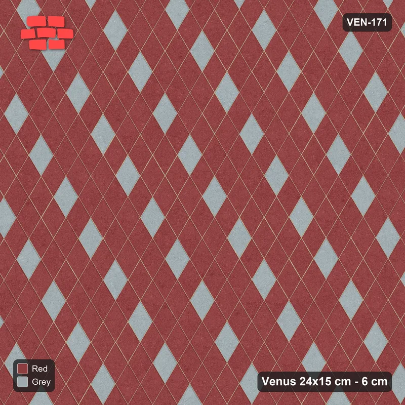 Interlock (Pasco) 24x15 cm · VEN-171 · Spaced accent squares, 2x3 grid, turned 90 deg · Top view Interlock (Pasco) 24x15 cm · VEN-171 · Spaced accent squares, 2x3 grid, turned 90 deg · Top view
