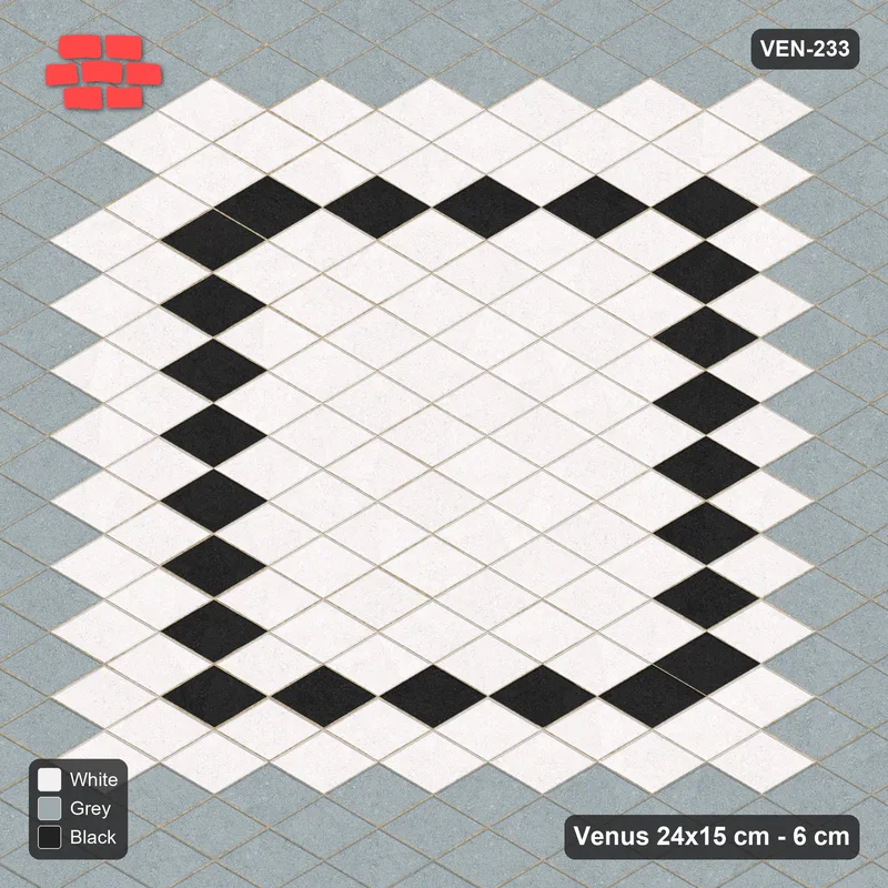Interlock (Pasco) 24x15 cm · VEN-233 · Double frame border, 24/16/10 cm · Top view Interlock (Pasco) 24x15 cm · VEN-233 · Double frame border, 24/16/10 cm · Top view