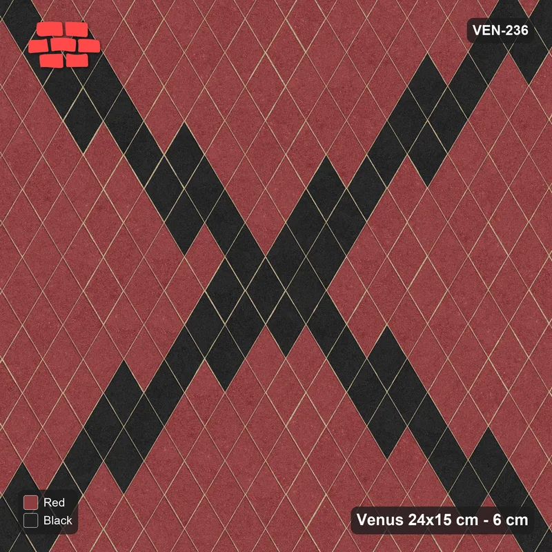 Interlock (Pasco) 24x15 cm · VEN-236 · Saltire cross feature, 20 cm, turned 90 deg · Top view Interlock (Pasco) 24x15 cm · VEN-236 · Saltire cross feature, 20 cm, turned 90 deg · Top view