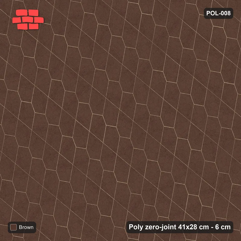 Interlock (Pasco) 41x28 cm · POL-008 · Interlocking Pairs, Solid field, 75 deg turn, kerb frame · Top view Interlock (Pasco) 41x28 cm · POL-008 · Interlocking Pairs, Solid field, 75 deg turn, kerb frame · Top view