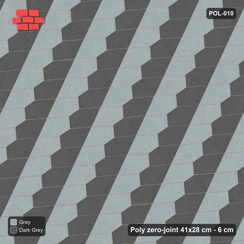Interlock (Pasco) 41x28 cm · POL-010 · Interlocking Pairs, Pair-member colouring, 0 deg turn · Top view Interlock (Pasco) 41x28 cm · POL-010 · Interlocking Pairs, Pair-member colouring, 0 deg turn · Top view