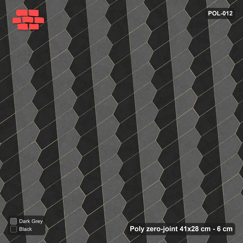 Interlock (Pasco) 41x28 cm · POL-012 · Interlocking Pairs, Pair-member colouring, 30 deg turn, kerb frame · Top view Interlock (Pasco) 41x28 cm · POL-012 · Interlocking Pairs, Pair-member colouring, 30 deg turn, kerb frame · Top view