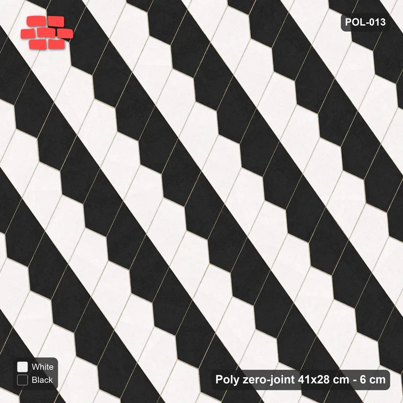 Interlock (Pasco) 41x28 cm · POL-013 · Interlocking Pairs, Pair-member colouring, 60 deg turn · Top view Interlock (Pasco) 41x28 cm · POL-013 · Interlocking Pairs, Pair-member colouring, 60 deg turn · Top view