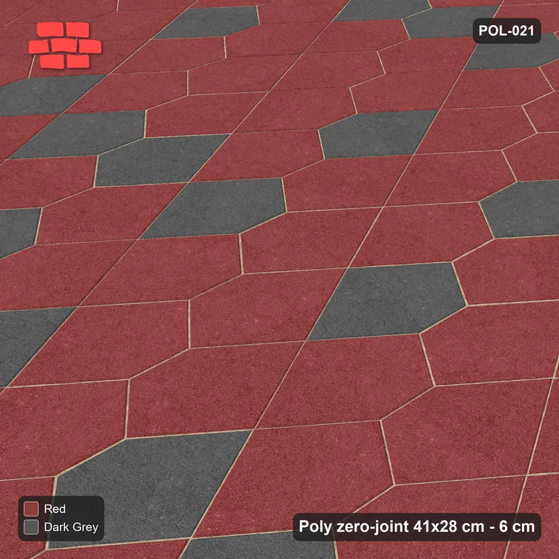 Interlock (Pasco) 41x28 cm · POL-021 · Interlocking Pairs, Diagonal stripes, 45 deg turn · Side view Interlock (Pasco) 41x28 cm · POL-021 · Interlocking Pairs, Diagonal stripes, 45 deg turn · Side view