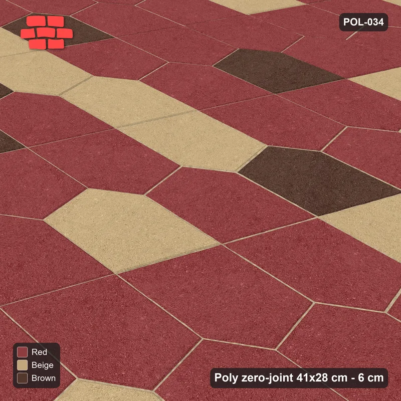 Interlock (Pasco) 41x28 cm · POL-034 · Interlocking Pairs, Tonal blend, 0 deg turn, kerb frame · Side view Interlock (Pasco) 41x28 cm · POL-034 · Interlocking Pairs, Tonal blend, 0 deg turn, kerb frame · Side view