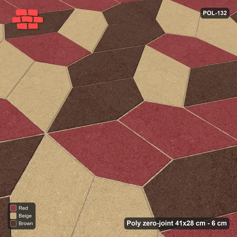Interlock (Pasco) 41x28 cm · POL-132 · Random Lay Tumbling Three-Tone, Tuscany, each orientation its own tone (tumbling blocks), kerb frame · Side view Interlock (Pasco) 41x28 cm · POL-132 · Random Lay Tumbling Three-Tone, Tuscany, each orientation its own tone (tumbling blocks), kerb frame · Side view