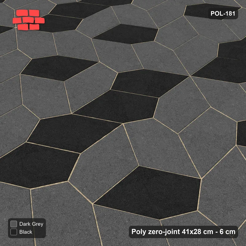 Interlock (Pasco) 41x28 cm · POL-181 · Random Lay Accent Pairs, Night Sky, one dark orientation · Side view Interlock (Pasco) 41x28 cm · POL-181 · Random Lay Accent Pairs, Night Sky, one dark orientation · Side view