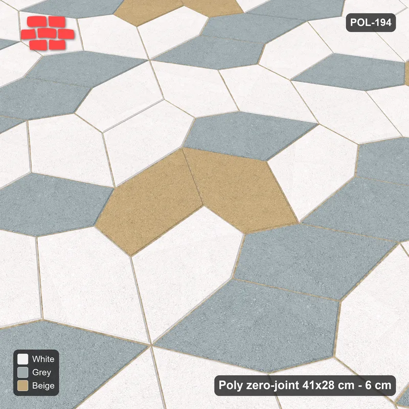 Interlock (Pasco) 41x28 cm · POL-194 · Random Lay Accent Pairs, Coastal, dark orientation + accent pairs · Side view Interlock (Pasco) 41x28 cm · POL-194 · Random Lay Accent Pairs, Coastal, dark orientation + accent pairs · Side view
