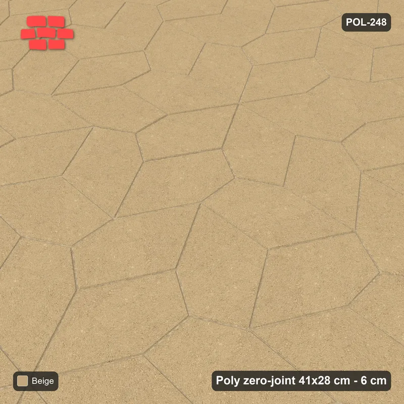 Interlock (Pasco) 41x28 cm · POL-248 · Random Lay Plain Field, Sand, plain field, kerb frame · Side view Interlock (Pasco) 41x28 cm · POL-248 · Random Lay Plain Field, Sand, plain field, kerb frame · Side view