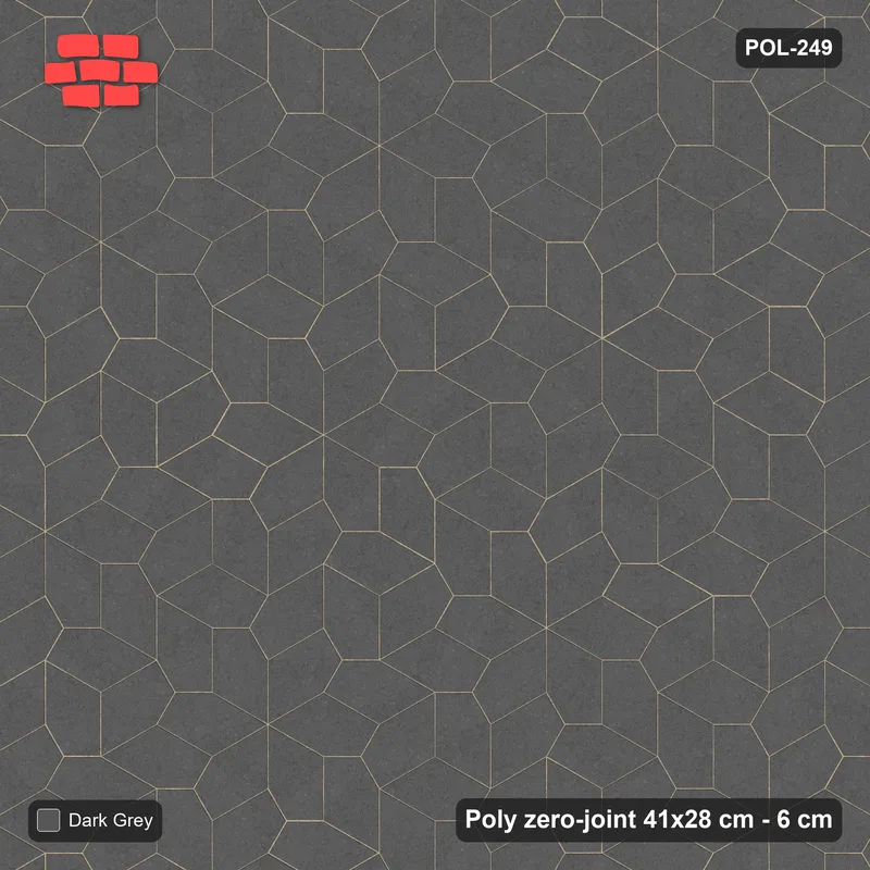 Interlock (Pasco) 41x28 cm · POL-249 · Random Lay Plain Field, Charcoal, plain field · Top view Interlock (Pasco) 41x28 cm · POL-249 · Random Lay Plain Field, Charcoal, plain field · Top view