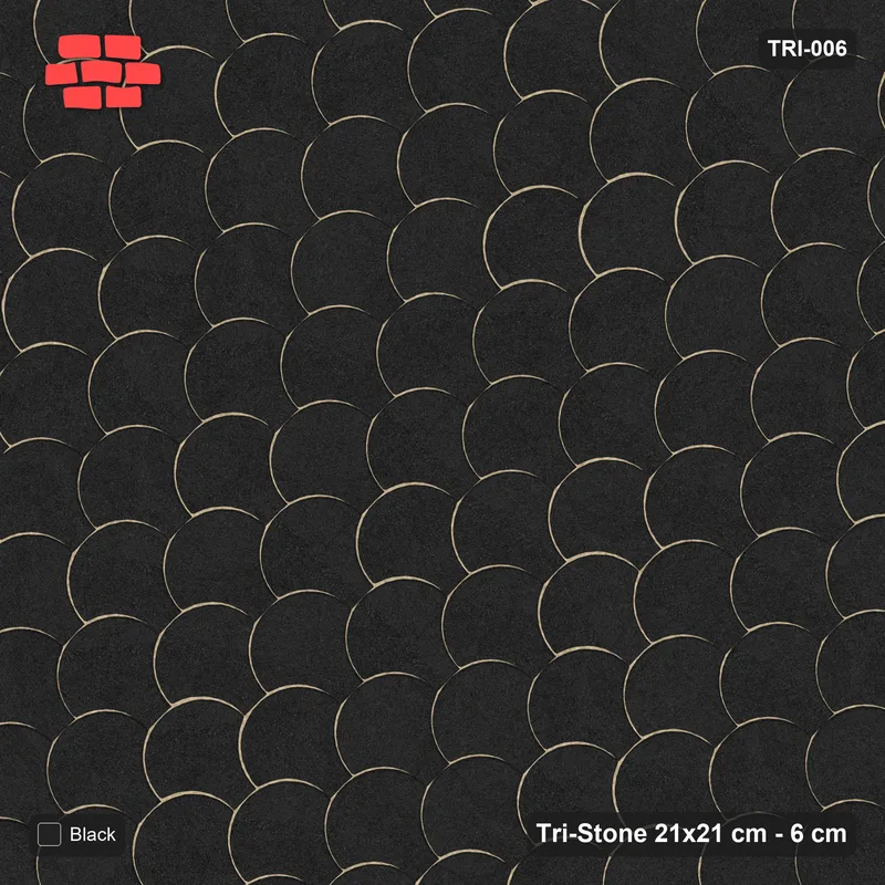 Interlock (Pasco) 21x21 cm · TRI-006 · Plain fish-scale interlock, turned 45 deg, kerb frame · Top view Interlock (Pasco) 21x21 cm · TRI-006 · Plain fish-scale interlock, turned 45 deg, kerb frame · Top view