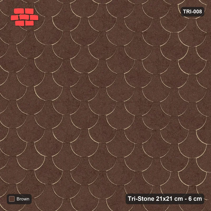 Interlock (Pasco) 21x21 cm · TRI-008 · Plain fish-scale interlock, turned 180 deg, kerb frame · Top view Interlock (Pasco) 21x21 cm · TRI-008 · Plain fish-scale interlock, turned 180 deg, kerb frame · Top view
