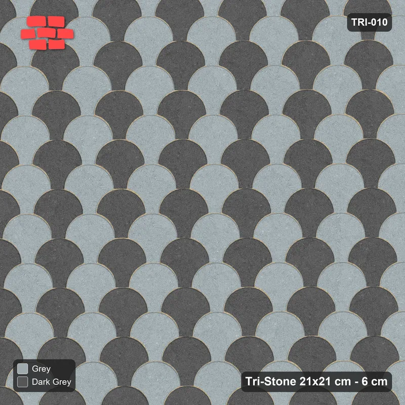 Interlock (Pasco) 21x21 cm · TRI-010 · Scale checker, kerb frame · Top view Interlock (Pasco) 21x21 cm · TRI-010 · Scale checker, kerb frame · Top view