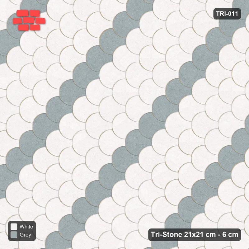 Interlock (Pasco) 21x21 cm · TRI-011 · Scale rows A, turned 90 deg · Top view Interlock (Pasco) 21x21 cm · TRI-011 · Scale rows A, turned 90 deg · Top view