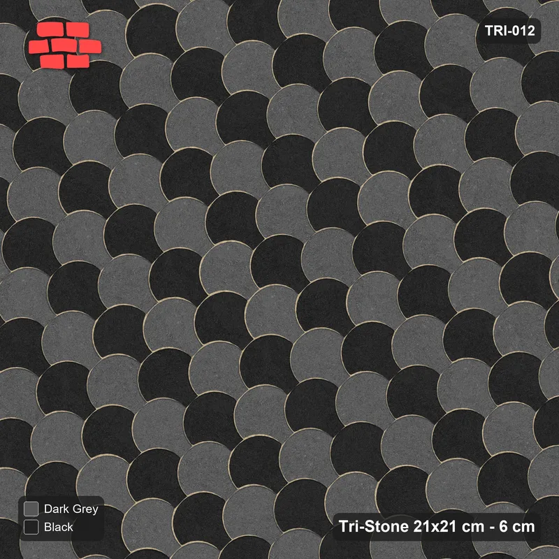 Interlock (Pasco) 21x21 cm · TRI-012 · Zigzag scale courses, turned 45 deg, kerb frame · Top view Interlock (Pasco) 21x21 cm · TRI-012 · Zigzag scale courses, turned 45 deg, kerb frame · Top view