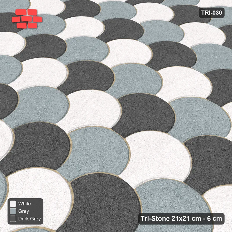 Interlock (Pasco) 21x21 cm · TRI-030 · Tumbling blocks · Side view Interlock (Pasco) 21x21 cm · TRI-030 · Tumbling blocks · Side view