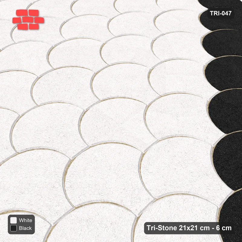 Interlock (Pasco) 21x21 cm · TRI-047 · Scale rows B, turned 90 deg, kerb frame · Side view Interlock (Pasco) 21x21 cm · TRI-047 · Scale rows B, turned 90 deg, kerb frame · Side view