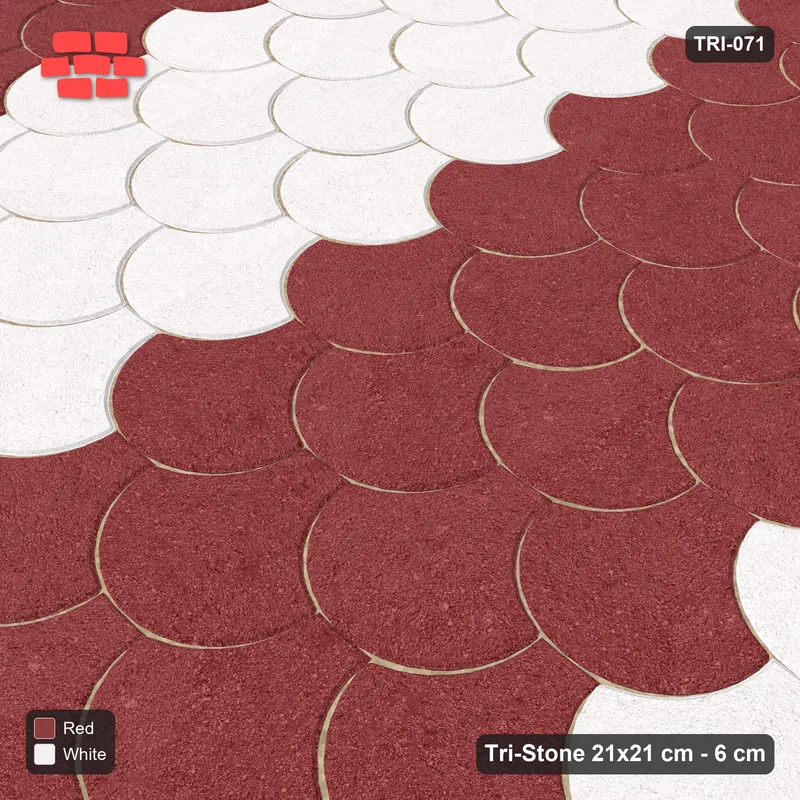 Interlock (Pasco) 21x21 cm · TRI-071 · Broad column stripes, turned 180 deg - Burgundy & Ivory · Side view Interlock (Pasco) 21x21 cm · TRI-071 · Broad column stripes, turned 180 deg - Burgundy & Ivory · Side view