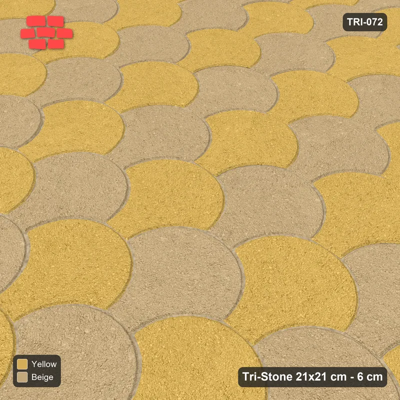 Interlock (Pasco) 21x21 cm · TRI-072 · Scale checker, single, kerb frame - Desert Sun · Side view Interlock (Pasco) 21x21 cm · TRI-072 · Scale checker, single, kerb frame - Desert Sun · Side view
