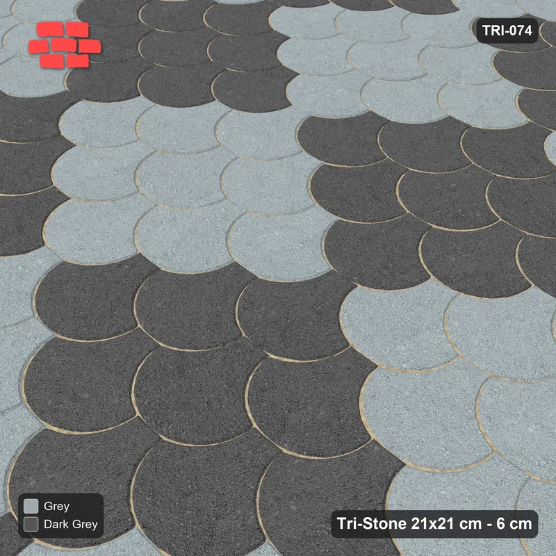Interlock (Pasco) 21x21 cm · TRI-074 · Scale checker, triple, turned 180 deg - Charcoal Edge · Side view Interlock (Pasco) 21x21 cm · TRI-074 · Scale checker, triple, turned 180 deg - Charcoal Edge · Side view