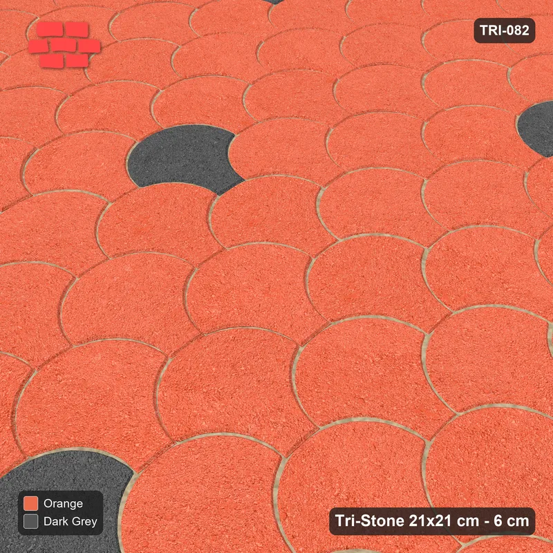 Interlock (Pasco) 21x21 cm · TRI-082 · Dotted scales, wide, turned 90 deg, kerb frame - Ember · Side view Interlock (Pasco) 21x21 cm · TRI-082 · Dotted scales, wide, turned 90 deg, kerb frame - Ember · Side view