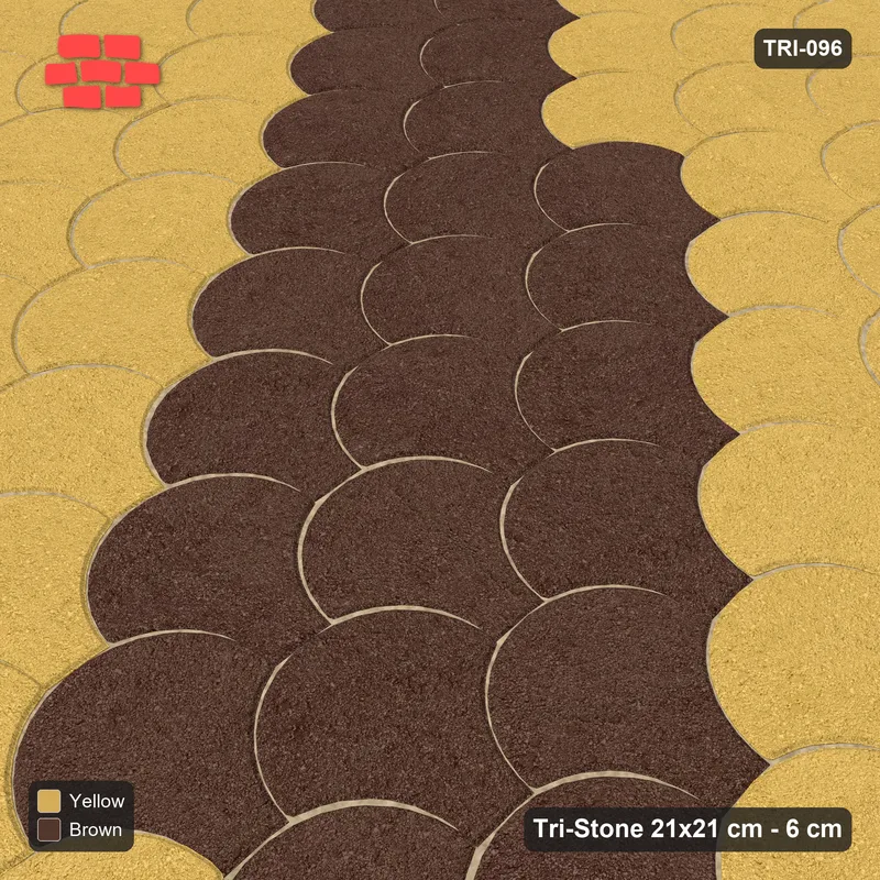Interlock (Pasco) 21x21 cm · TRI-096 · Diagonal feature band, turned 90 deg - Harvest · Side view Interlock (Pasco) 21x21 cm · TRI-096 · Diagonal feature band, turned 90 deg - Harvest · Side view