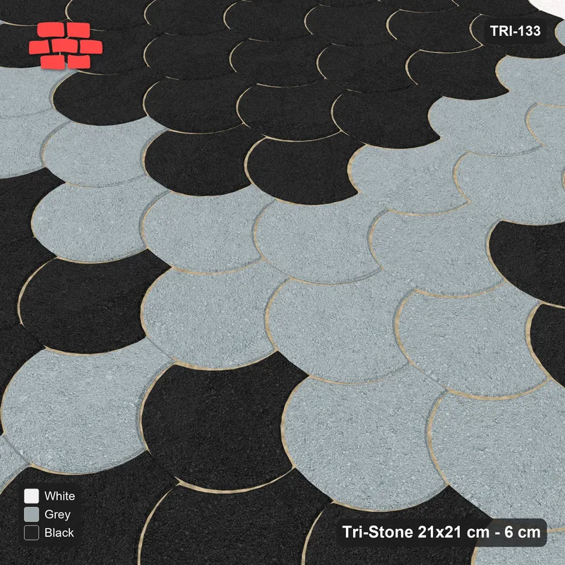 Interlock (Pasco) 21x21 cm · TRI-133 · Double border with cross, turned 180 deg, kerb frame - Tuxedo · Side view Interlock (Pasco) 21x21 cm · TRI-133 · Double border with cross, turned 180 deg, kerb frame - Tuxedo · Side view
