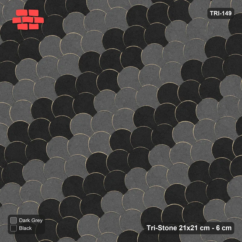Interlock (Pasco) 21x21 cm · TRI-149 · Triple scale rows, turned 45 deg - Night Sky · Top view Interlock (Pasco) 21x21 cm · TRI-149 · Triple scale rows, turned 45 deg - Night Sky · Top view