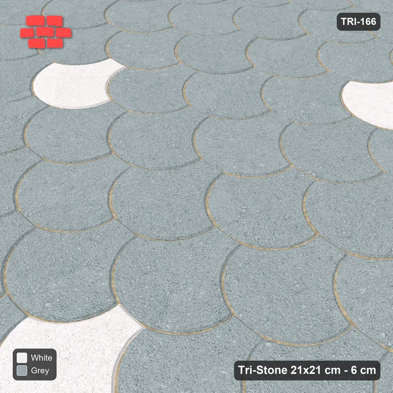 Interlock (Pasco) 21x21 cm · TRI-166 · Dotted scales, wide, turned 180 deg, kerb frame - Salt & Pepper · Side view Interlock (Pasco) 21x21 cm · TRI-166 · Dotted scales, wide, turned 180 deg, kerb frame - Salt & Pepper · Side view
