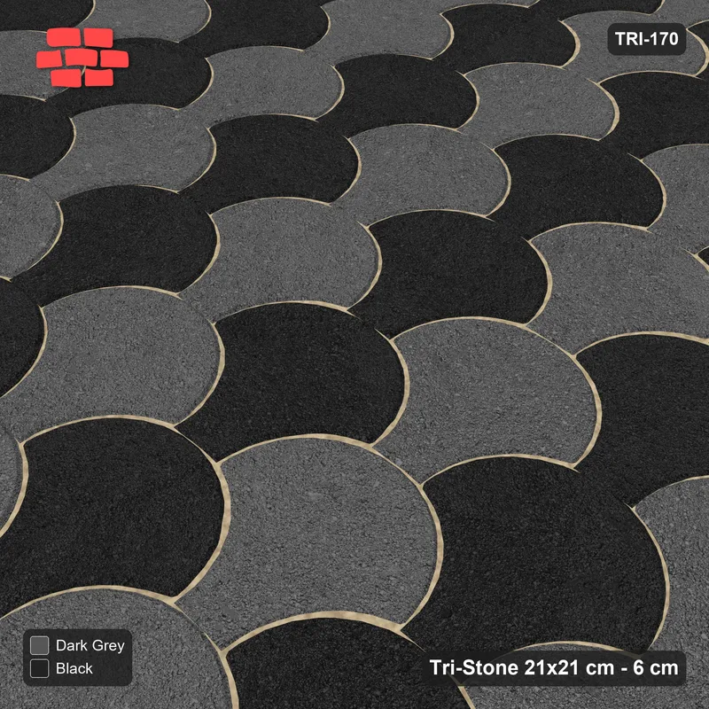 Interlock (Pasco) 21x21 cm · TRI-170 · Tight zigzag scale courses, kerb frame - Night Sky · Side view Interlock (Pasco) 21x21 cm · TRI-170 · Tight zigzag scale courses, kerb frame - Night Sky · Side view