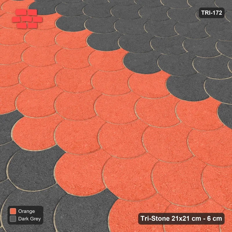 Interlock (Pasco) 21x21 cm · TRI-172 · Central feature band, turned 180 deg - Ember · Side view Interlock (Pasco) 21x21 cm · TRI-172 · Central feature band, turned 180 deg - Ember · Side view