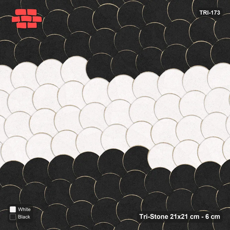 Interlock (Pasco) 21x21 cm · TRI-173 · Wide central band, turned 45 deg, kerb frame - Contrast · Top view Interlock (Pasco) 21x21 cm · TRI-173 · Wide central band, turned 45 deg, kerb frame - Contrast · Top view