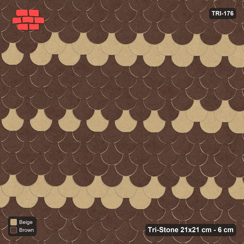 Interlock (Pasco) 21x21 cm · TRI-176 · Triple feature bands, turned 180 deg, kerb frame - Sandstone · Top view Interlock (Pasco) 21x21 cm · TRI-176 · Triple feature bands, turned 180 deg, kerb frame - Sandstone · Top view