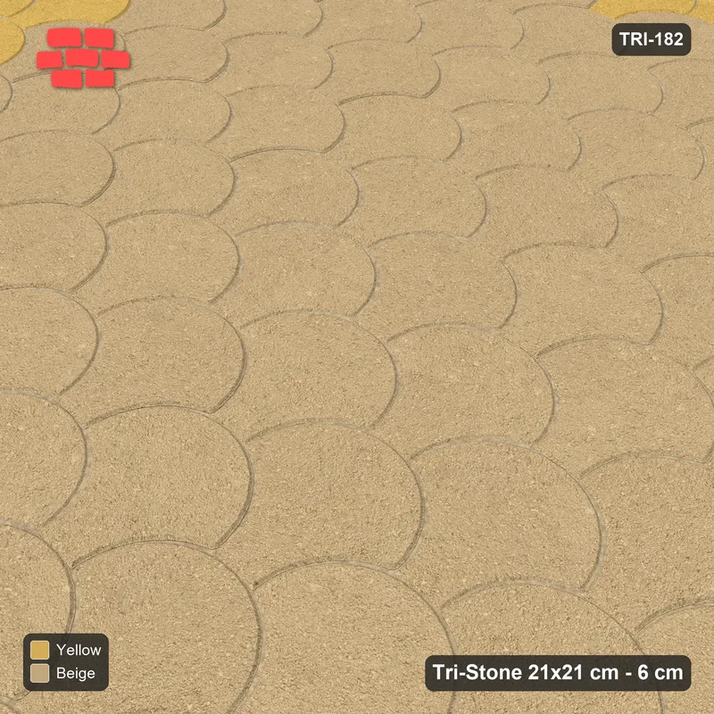 Interlock (Pasco) 21x21 cm · TRI-182 · Accent edge border - Desert Sun · Side view Interlock (Pasco) 21x21 cm · TRI-182 · Accent edge border - Desert Sun · Side view