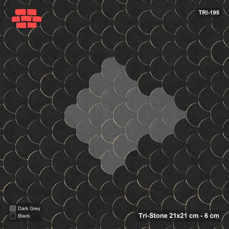 Interlock (Pasco) 21x21 cm · TRI-195 · Central diamond medallion, turned 90 deg, kerb frame - Night Sky · Top view Interlock (Pasco) 21x21 cm · TRI-195 · Central diamond medallion, turned 90 deg, kerb frame - Night Sky · Top view
