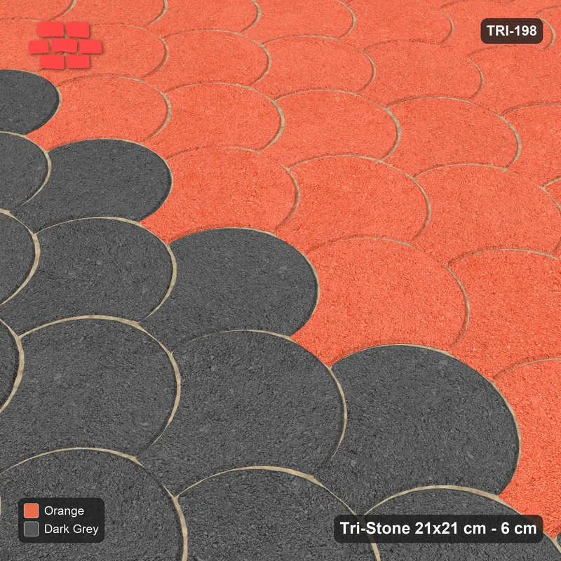 Interlock (Pasco) 21x21 cm · TRI-198 · Two-field split, kerb frame - Ember · Side view Interlock (Pasco) 21x21 cm · TRI-198 · Two-field split, kerb frame - Ember · Side view