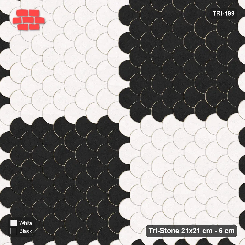 Interlock (Pasco) 21x21 cm · TRI-199 · Four-square quarters, turned 90 deg - Contrast · Top view Interlock (Pasco) 21x21 cm · TRI-199 · Four-square quarters, turned 90 deg - Contrast · Top view