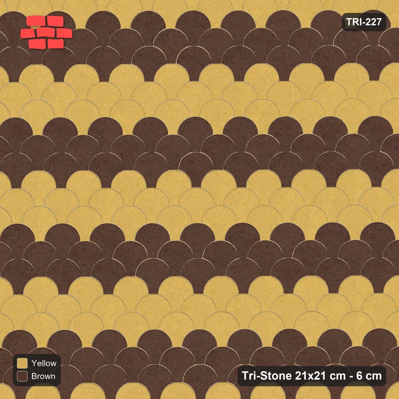 Interlock (Pasco) 21x21 cm · TRI-227 · Triple scale rows - Harvest · Top view Interlock (Pasco) 21x21 cm · TRI-227 · Triple scale rows - Harvest · Top view